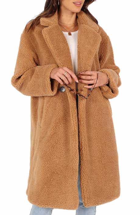 Petal & Pup Beatrice Oversize Faux Shearling Coat