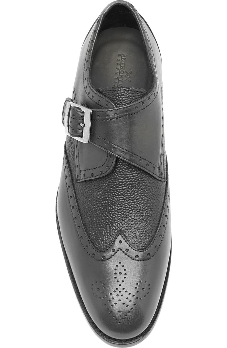 Anthony Veer Roosevelt II Single Monk Shoe, Alternate, color, Black