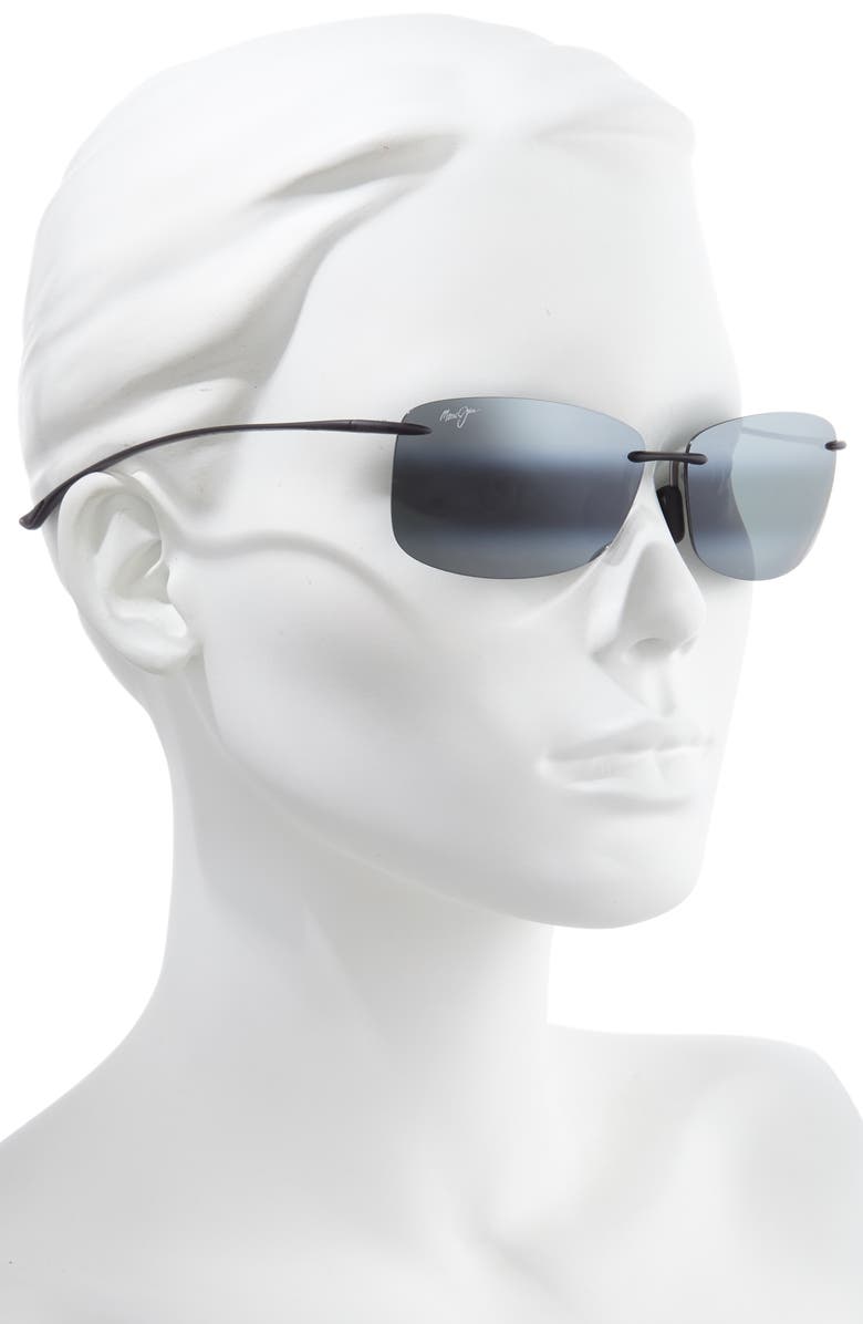 Maui Jim Akau 62mm PolarizedPlus2<sup>®</sup> Rimless Rectangular Sunglasses, Alternate, color, 