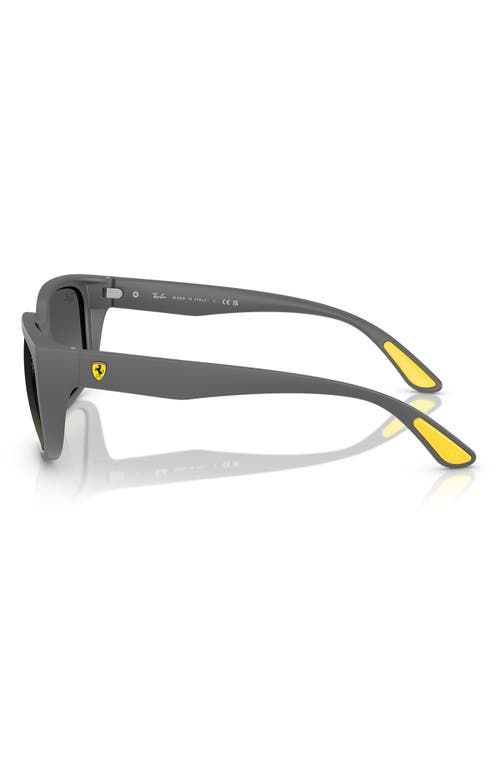 Ray Ban Rb4443m Scuderia Ferrari Collection Sunglasses Matte Grey Frame Grey Lenses 57-19 In Matte Grey