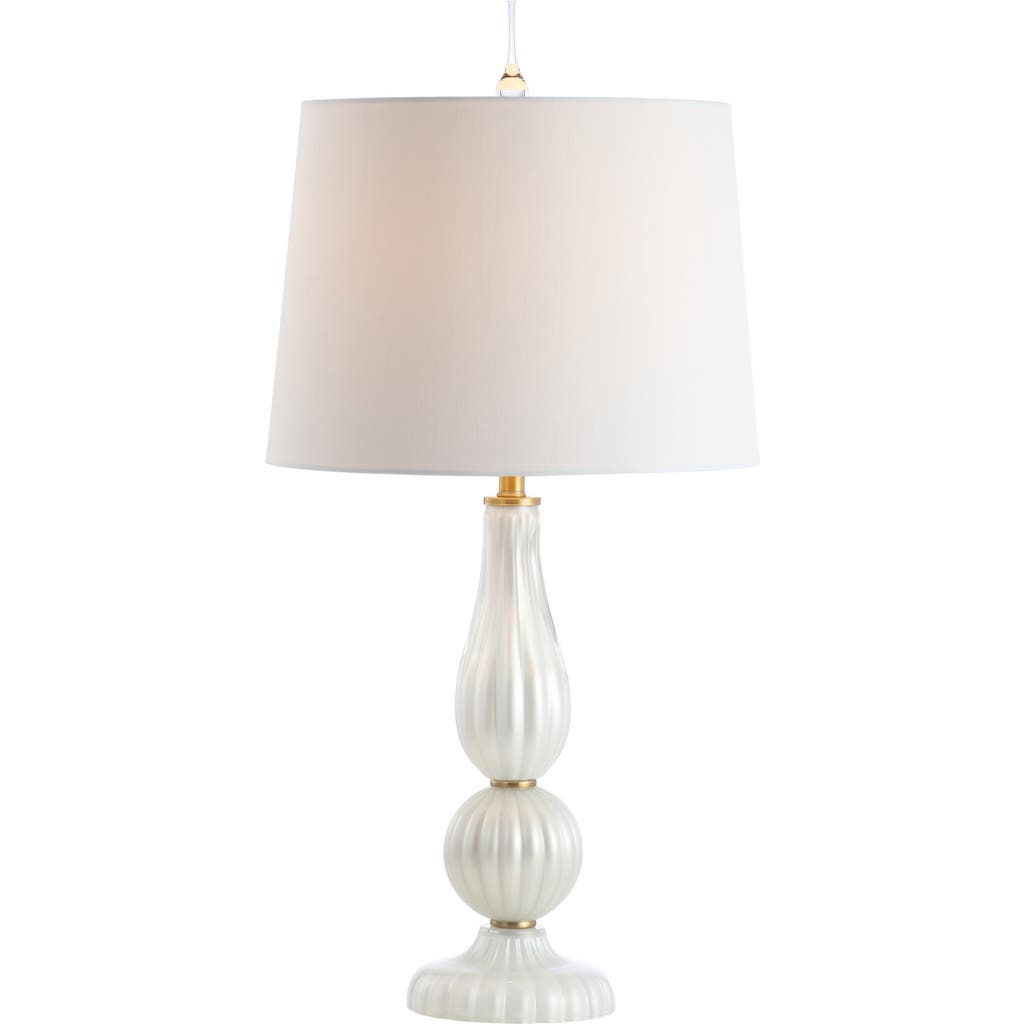 Jonathan Y Maddie 28" Glass/metal Led Table Lamp In White Pearl