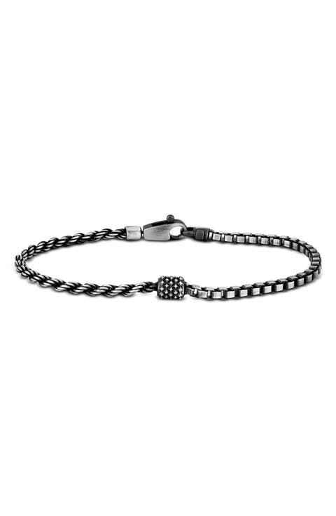 Men's Half Rope Half Box Bracelet