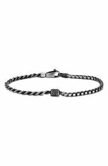 DELMAR Men's Half Rope Half Box Bracelet