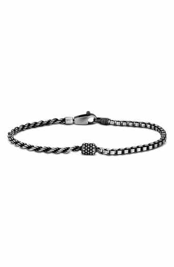 DELMAR Men's Half Rope Half Box Bracelet