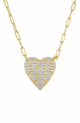 Cubic Zirconia Heart Pendant Necklace