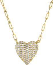 FZN Cubic Zirconia Heart Pendant Necklace