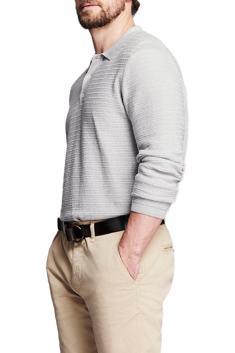 Lachlan Long Sleeve Polo, Alternate, color, GREY HEATHER