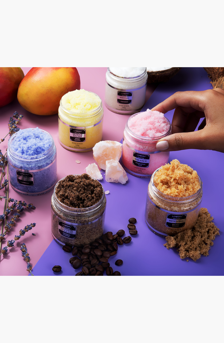 Lovery Marble Body Scrub Gift Box with 6 Scented Exfoliating Scrubs, Alternate, color, White