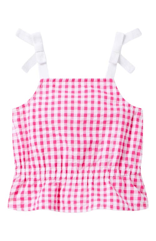 Janie And Jack Girls Gingham Blouse In Pink