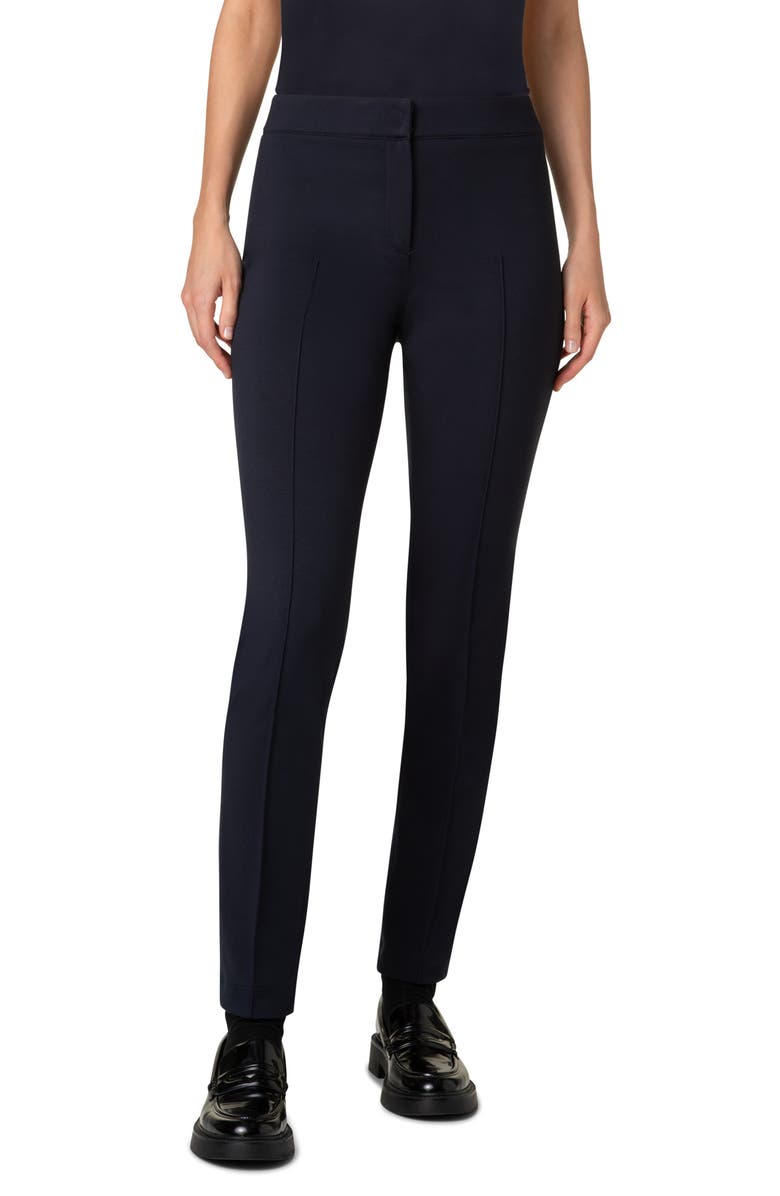 Akris punto Jersey Pants, Main, color, Charcoal