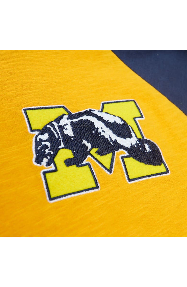 Mitchell & Ness Men's Mitchell & Ness Maize Michigan Wolverines Legendary Slub Raglan Long Sleeve T-Shirt, Alternate, color, Maize