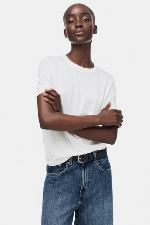 Silk-blend t-shirt