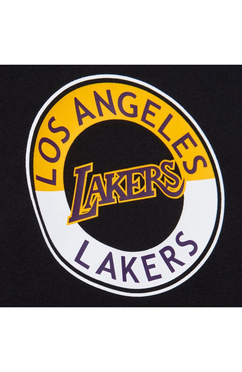 Mitchell & Ness Men's Black Los Angeles Lakers Black Out Collection Vintage Premium T-Shirt, Alternate, color, Black