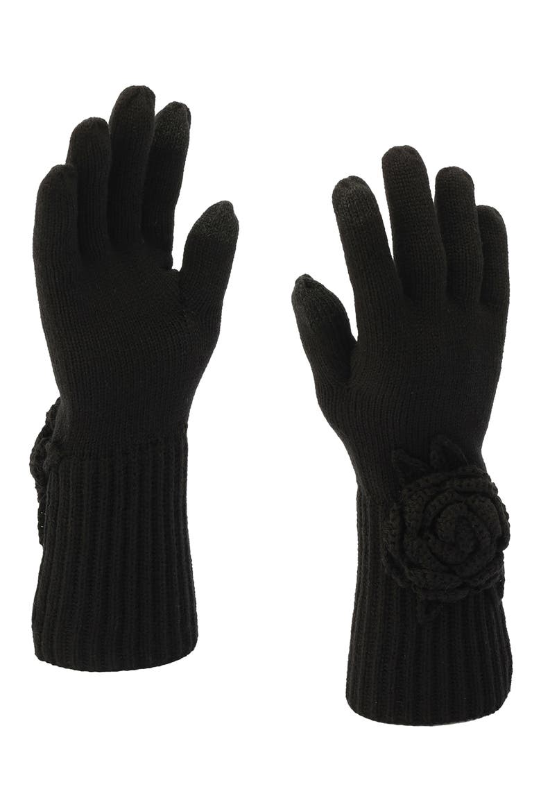 park roses gloves, Alternate, color, BLACK