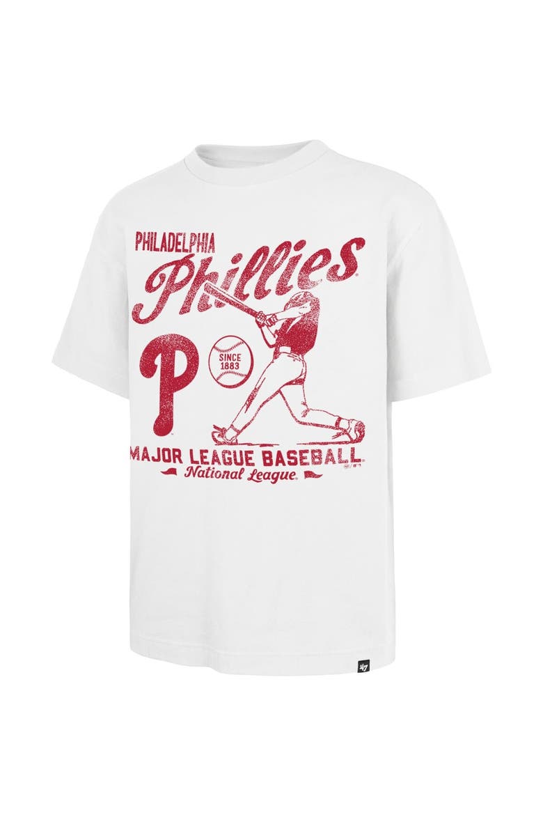 Men's '47 White Philadelphia Phillies Regional Batter Foundation T-Shirt, Alternate, color, White