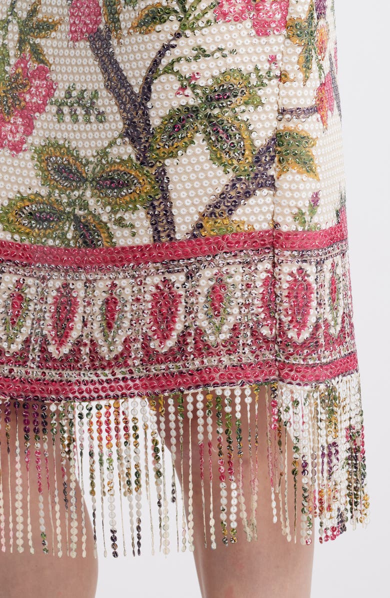 KOBI HALPERIN Vivienne Floral Sequin Skirt, Alternate, color, Ivory Multi