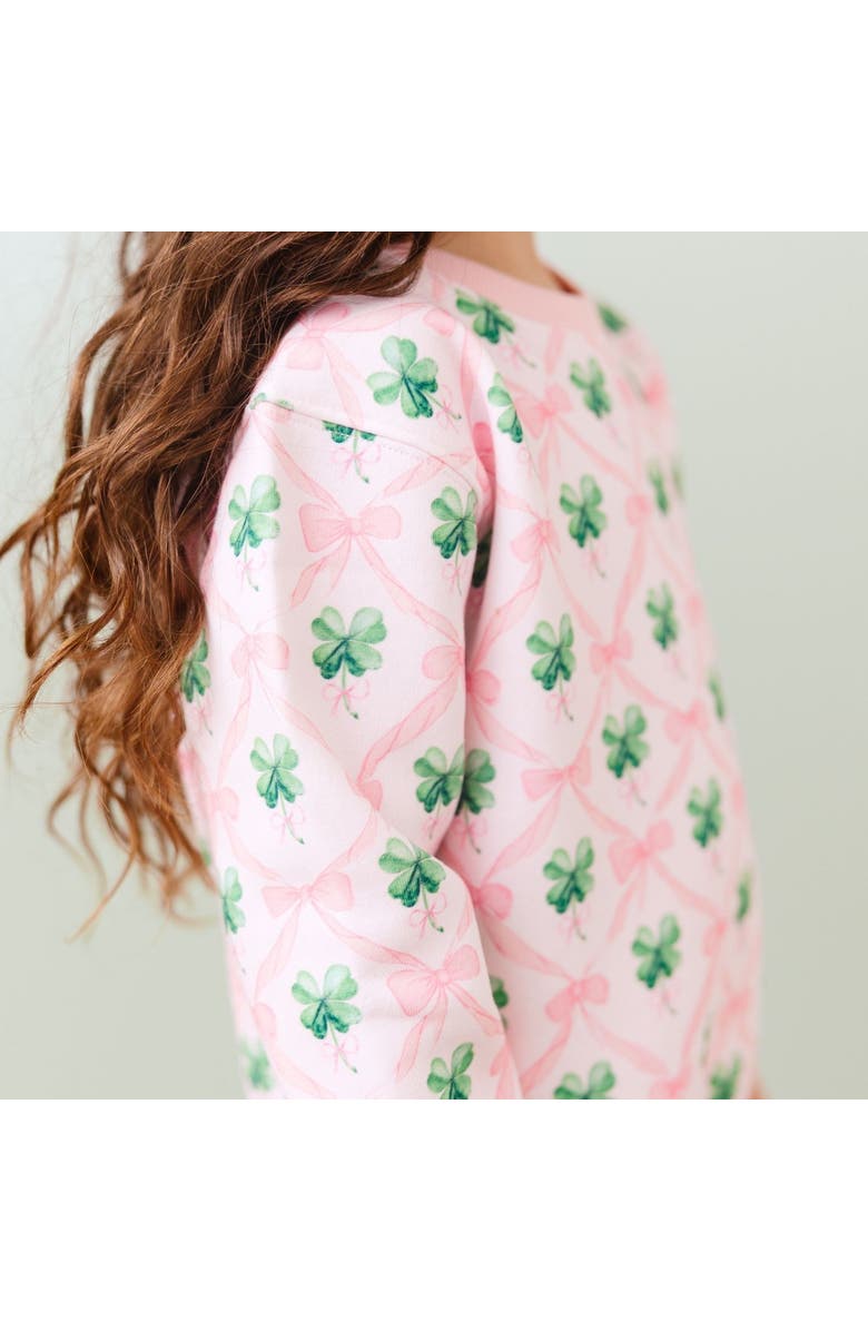 Sweet Wink Sweet Clover St. Patrick
s Day Sweatshirt, Alternate, color, Light Pink