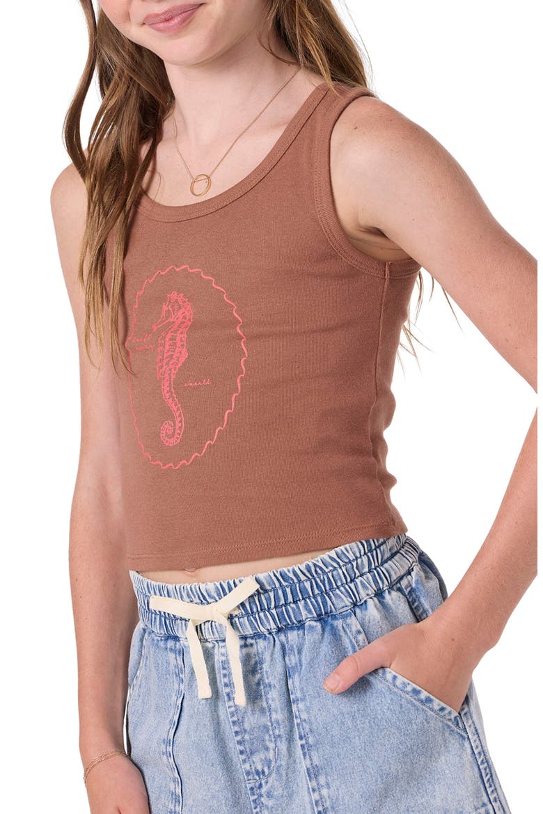 Kids' Tristan Cotton Graphic Tank, Alternate, color, CAROB BROWN