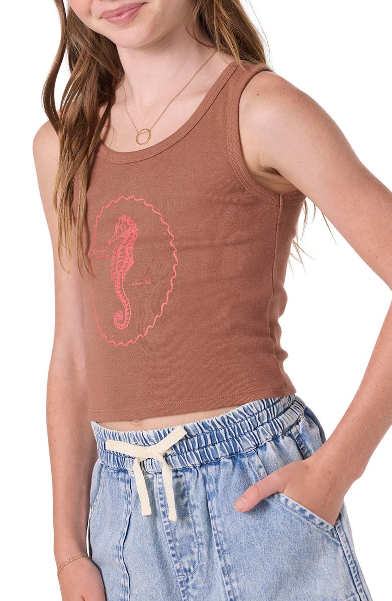 O'Neill Kids' Tristan Cotton Graphic Tank, Alternate, color, Carob Brown