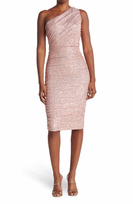 Love By Design Sequin One-Shoulder Midi Dress