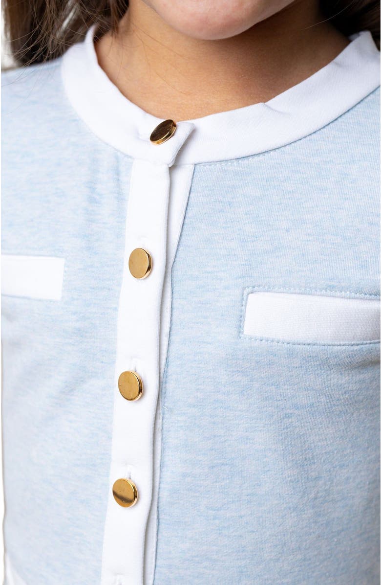 Hope & Henry Girls' Organic French Terry Contrast Dress, Kids, Alternate, color,