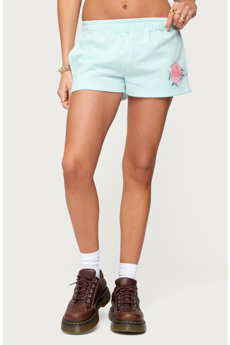 Beach Bloom Sweat Shorts, Main, color, MINT