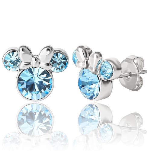 Disney Birthstone Stud Earrings In Blue