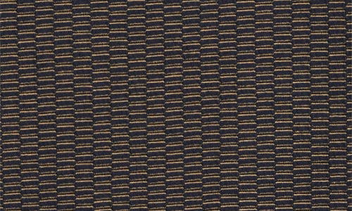 Krost Mini Jacquard Quarter Zip Long Sleeve Polo In Brown