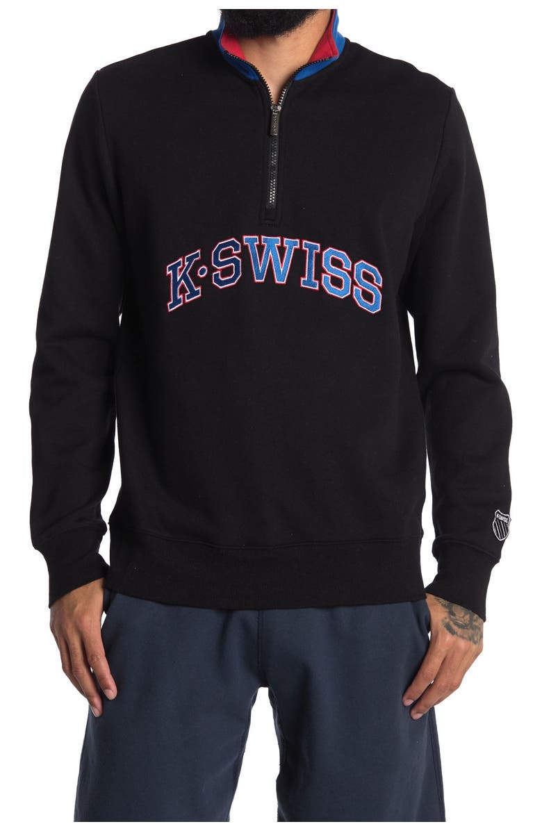 K-Swiss The Zip 1/4 Zip Pullover, Main, color, 