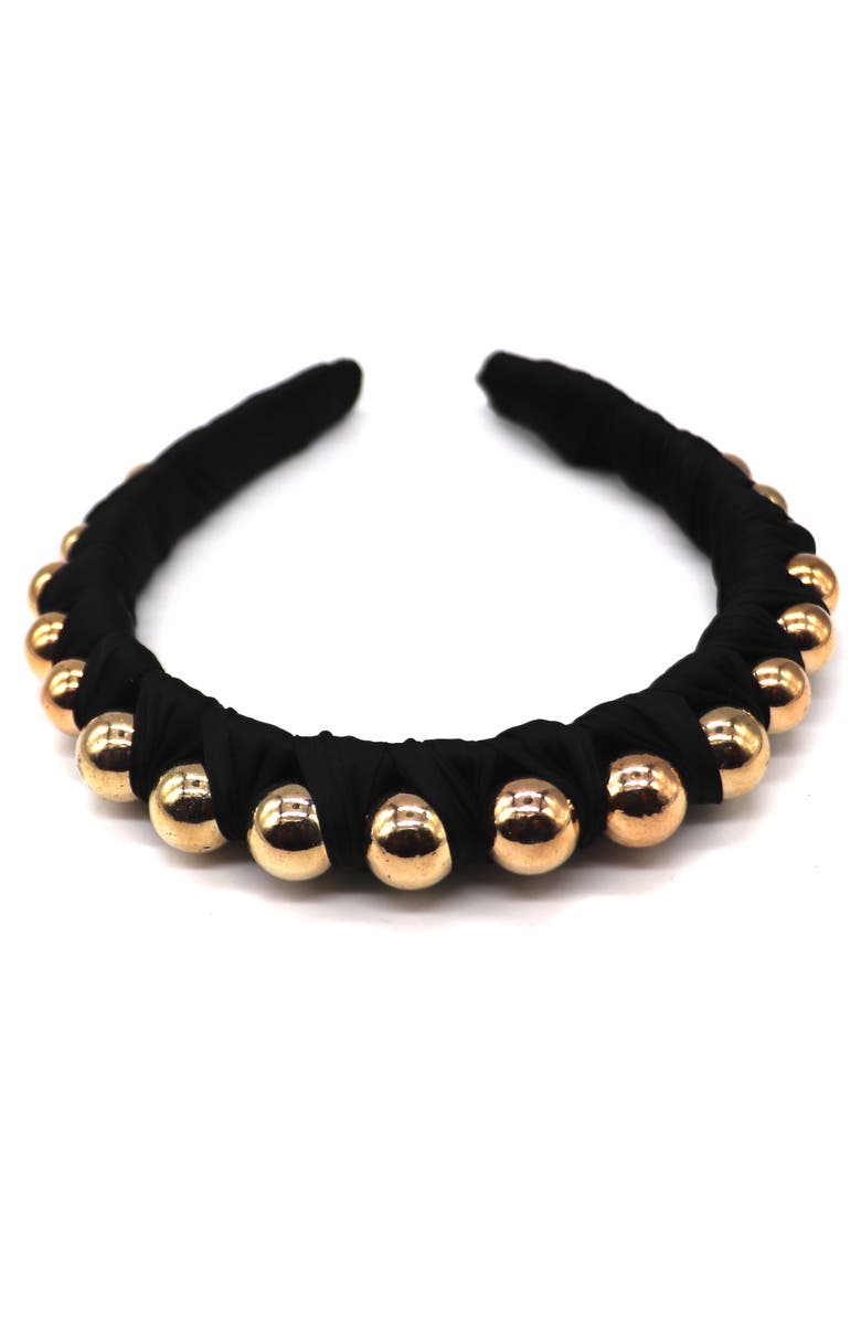 Tasha Natasha Beaded Velvet Headband, Alternate, color, 