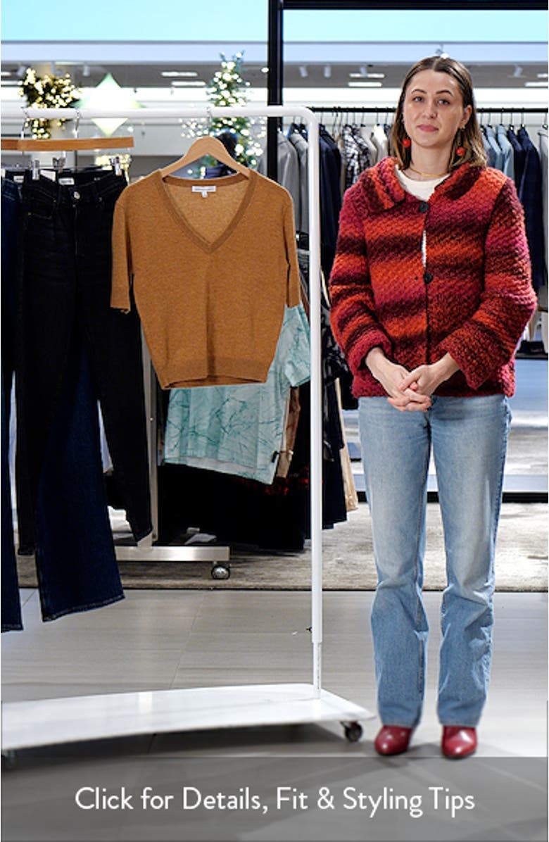 Haven V-Neck Short Sleeve Wool Blend Sweater, sales video thumbnail