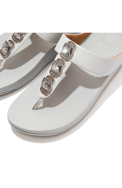 Fitflop Fino Crystal Wedge Flip Flop Sandal In Multi