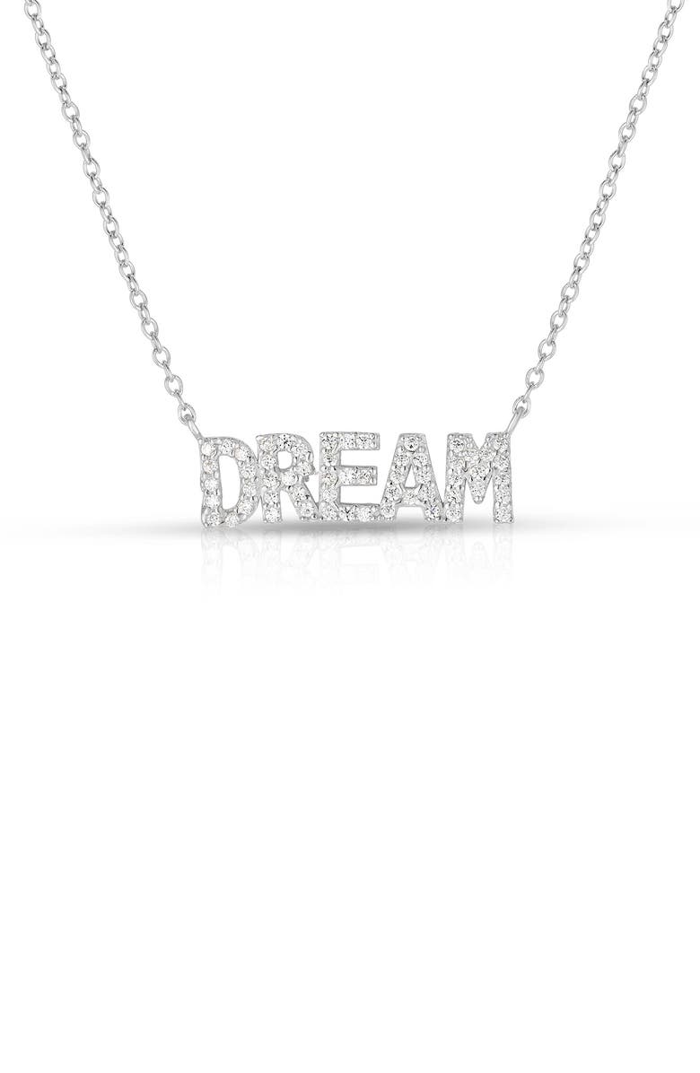 SPHERA MILANO Sterling Silver Pave CZ Dream Pendant Necklace, Main, color, 