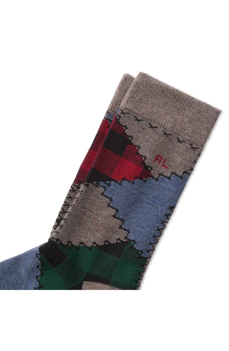 Polo Ralph Lauren Patchwork Crewsocks, Alternate, color,