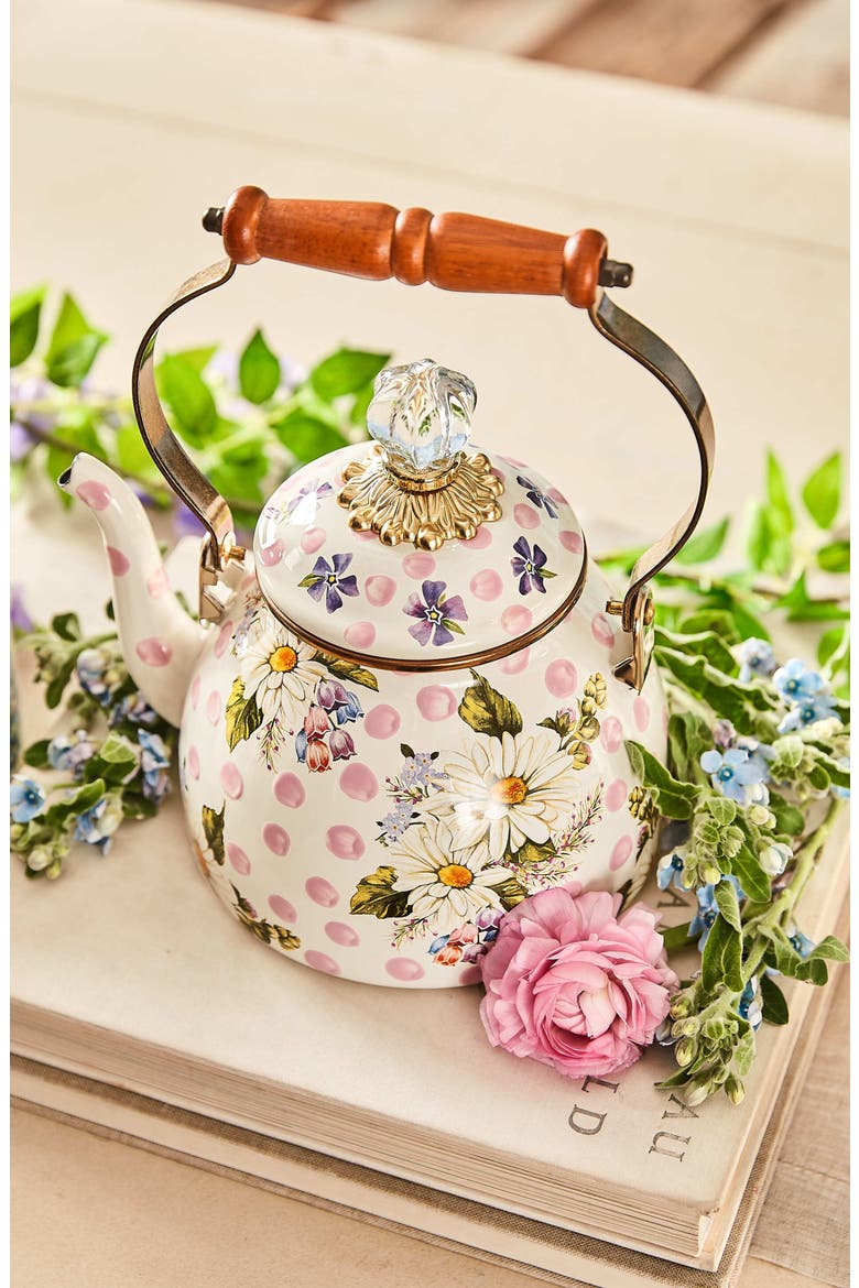 Wildflowers Enameled Steel 2-Quart Tea Kettle, Alternate, color, MULTI