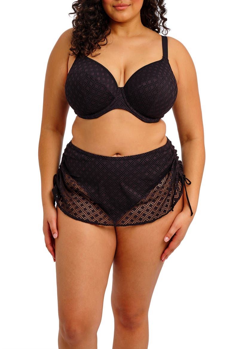 Bazaruto Adjustable Skirted Bikini Bottoms, Alternate, color, BLACK