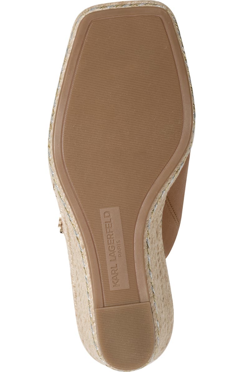 KARL LAGERFELD PARIS Corissa Espadrille Platform Wedge Slide Sandal, Alternate, color, Tan