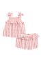 Tie Strap Babydoll Tank & Shorts Set