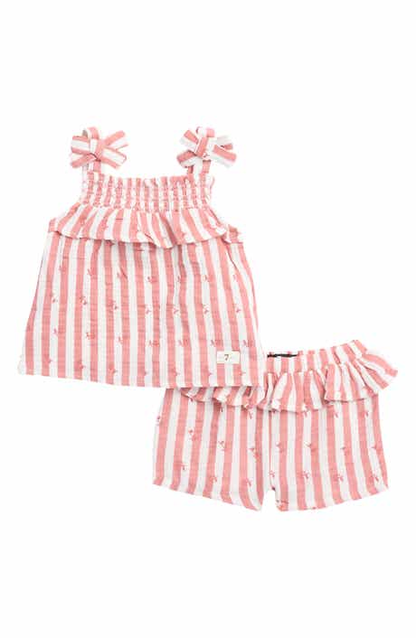 7 For All Mankind Tie Strap Babydoll Tank & Shorts Set