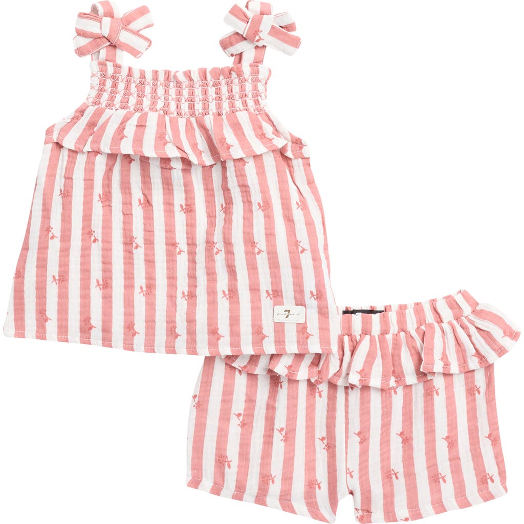 Shop 7 For All Mankind Tie Strap Babydoll Tank & Shorts Set