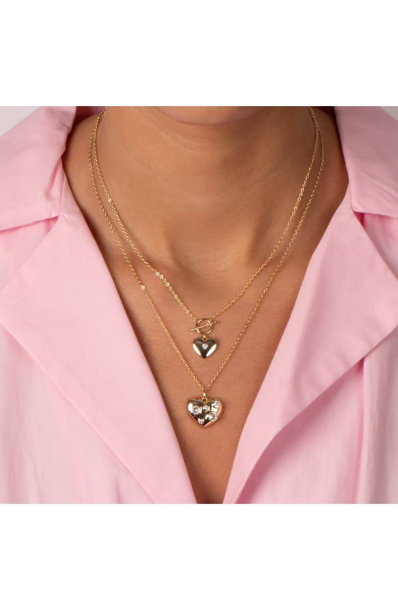 BY ADINA EDEN CZ Heart Toggle Pendant Necklace, Alternate, color,