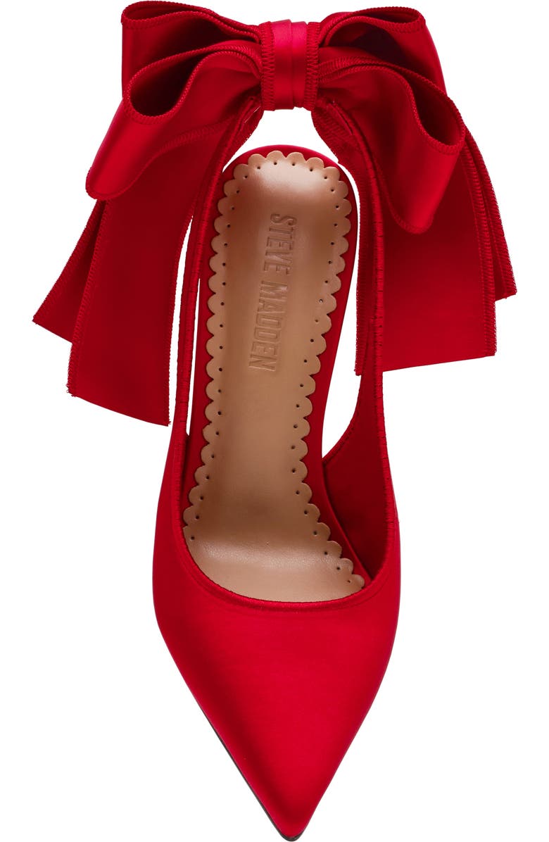 Steve Madden Teacup Slingback Pointed Toe Pump, Alternate, color, Red Satin