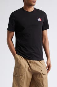 Moncler Tricolor Logo Patch Pima Cotton T-Shirt