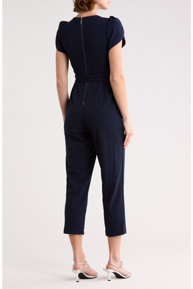 Tulip Sleeve Belted Jumpsuit, Alternate, color, INDIGO