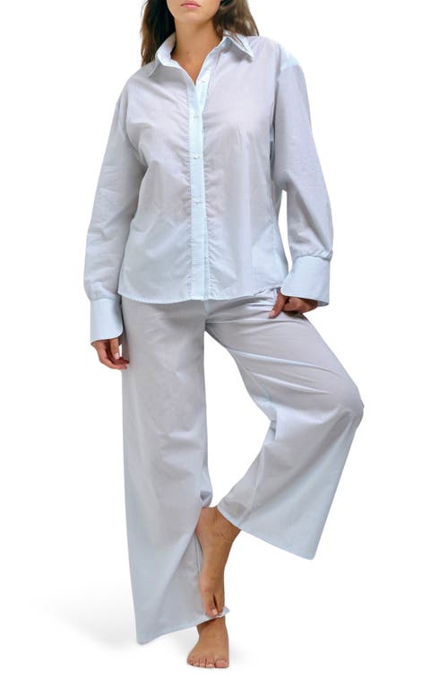 Andine Essen Lyon Stripe Cotton Button-up Pajama Top