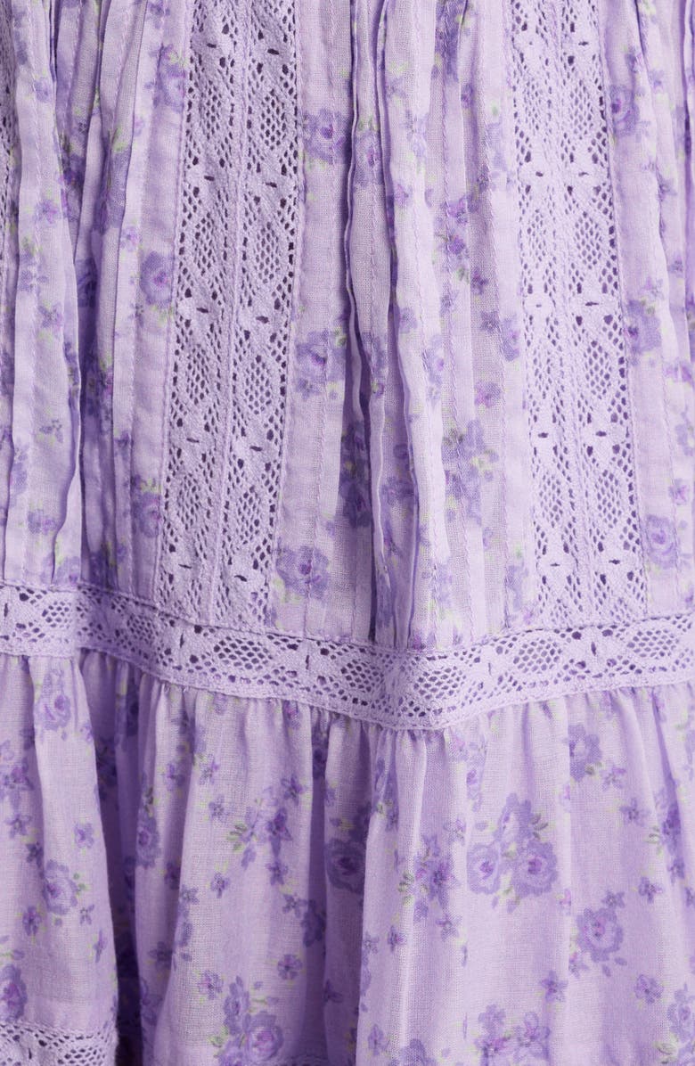 LoveShackFancy Presline Ruffle Smocked Minidress, Alternate, color, 