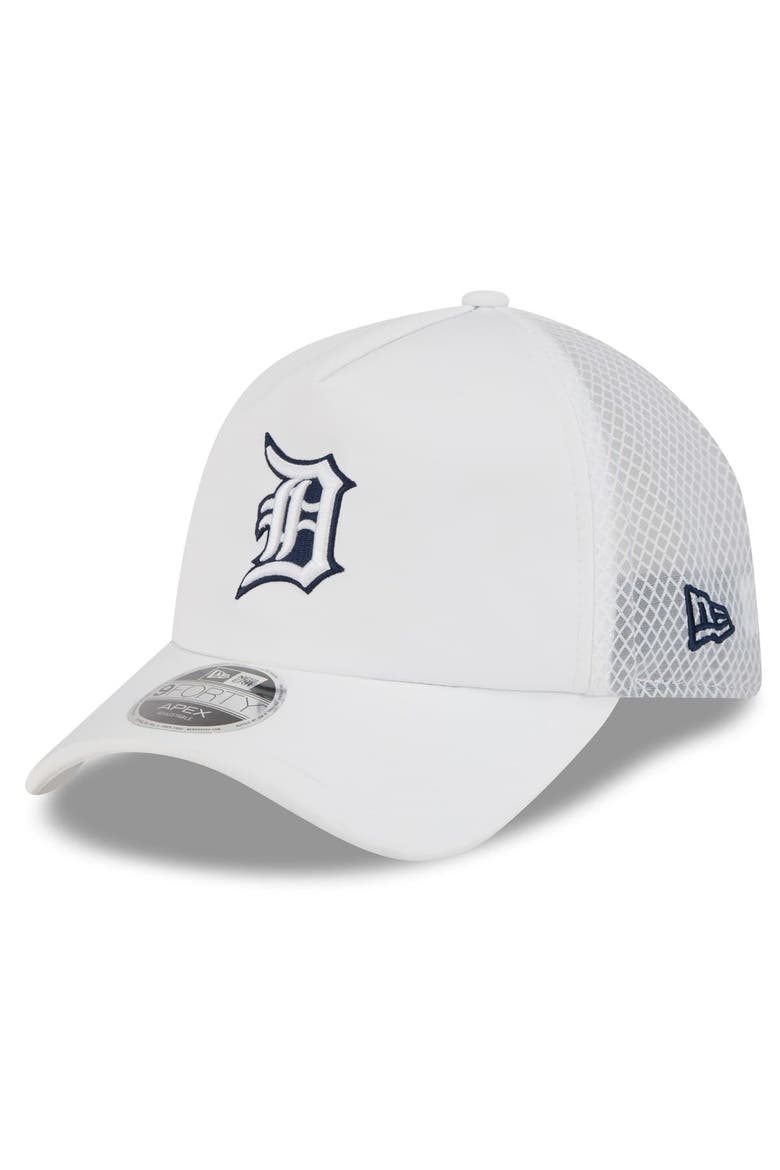 Men's New Era White Detroit Tigers 2026 Batting Practice Apex 9FORTY Adjustable Trucker Hat, Main, color, White