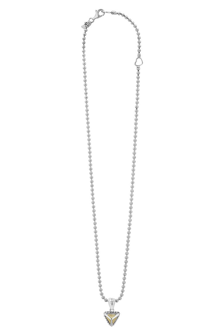 KSL Pyramid Pendant Necklace, Alternate, color, SILVER