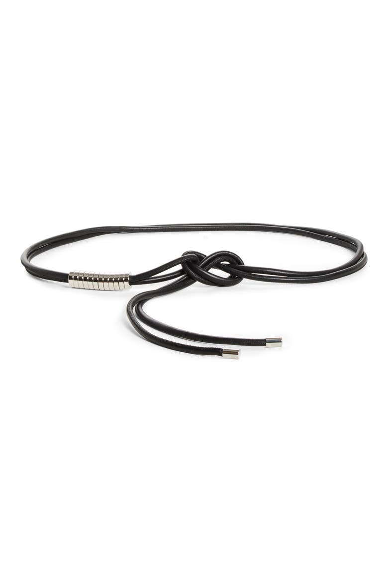 Lowell Wrap Belt, Main, color, BLACK/ SILVER