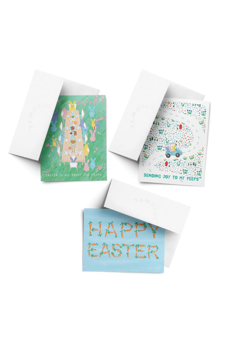 Easter/Spring Assorted Greeting Card Pack (3ct) "All About The Peeps, Peeps, Easter Carrots", Main, color, Multi-Pack